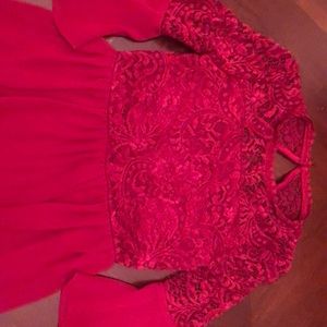 Dark red girls dress